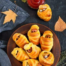 Receta halloween momia