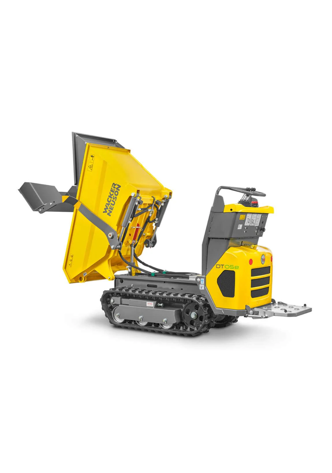 Alquiler online Dumper oruga 500 Kg Wacker Neuson DT105e bricolaje y reformas descarga frontal