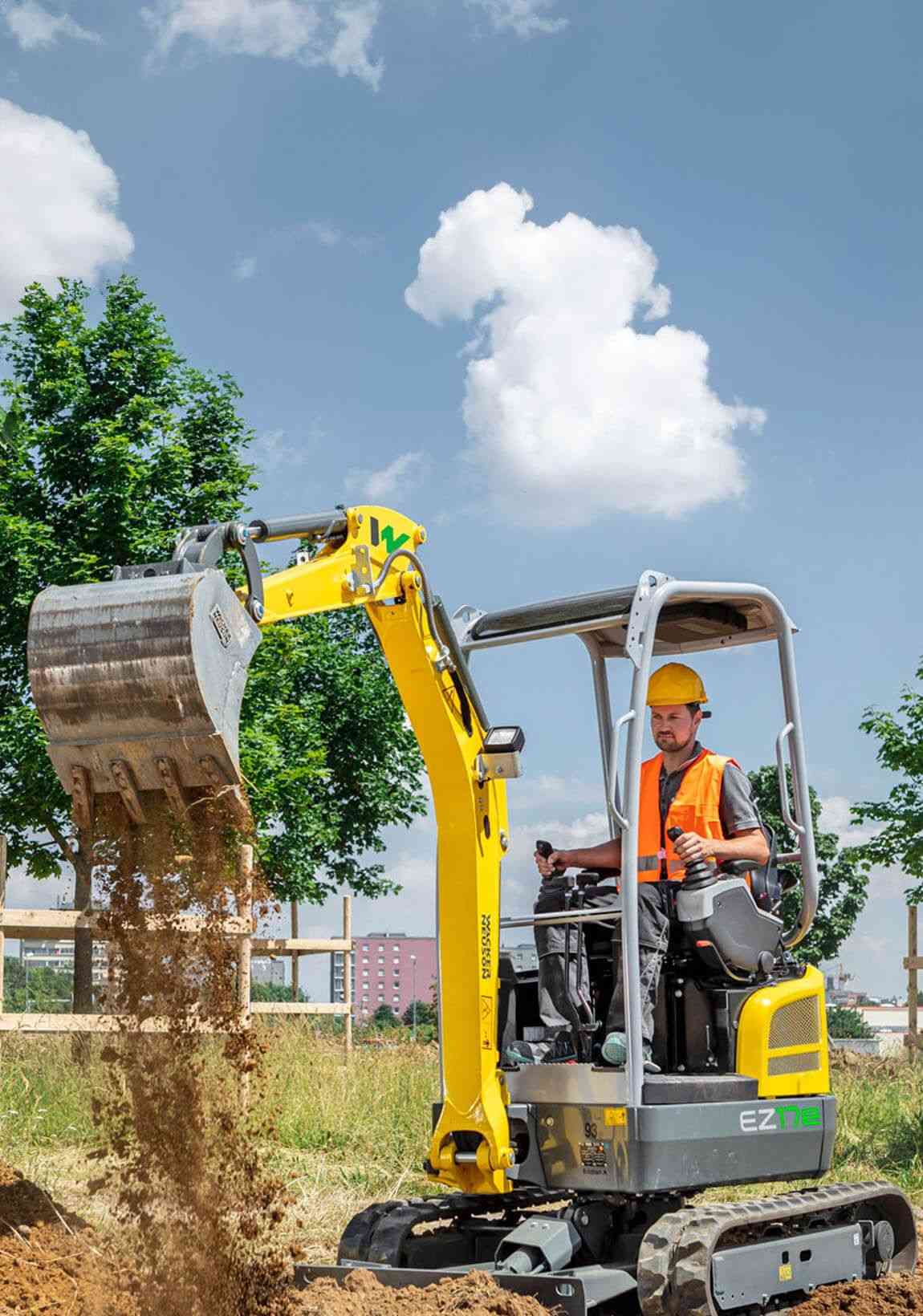 Alquiler de mini excavadora eléctrica Wacker Neuson para particulares