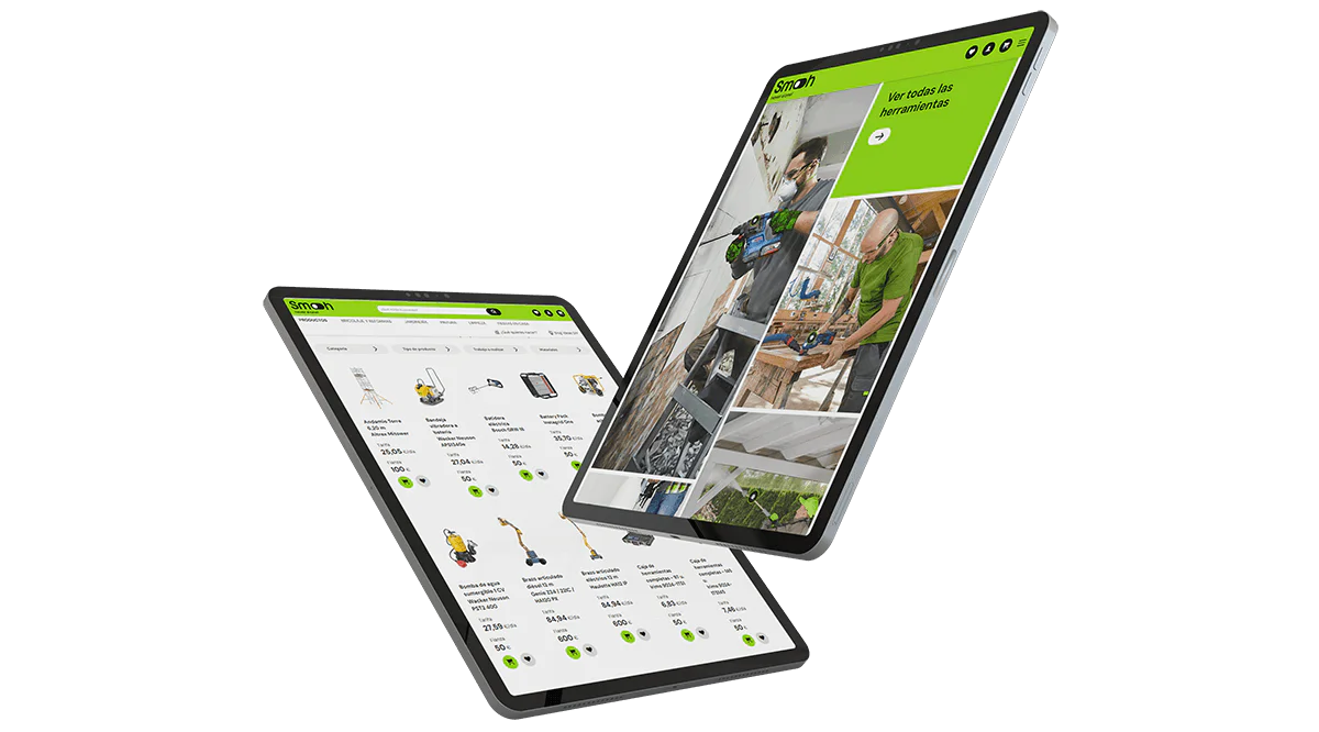 Web de Smoh en una tablet