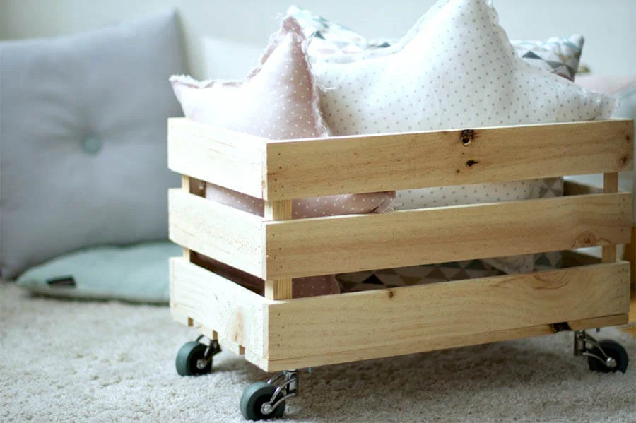 Almacenaje con cajas madera