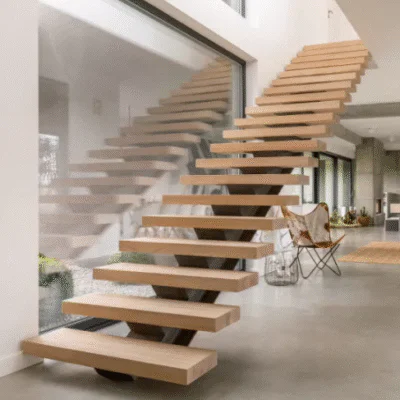 escalera recta diy