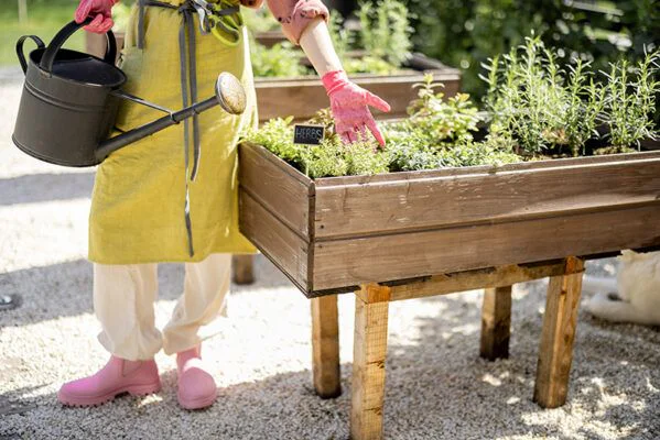 mesa de cultivo de madera