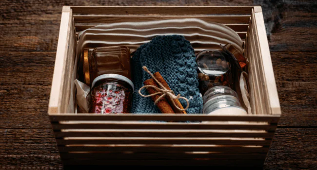 caja de madera para regalar