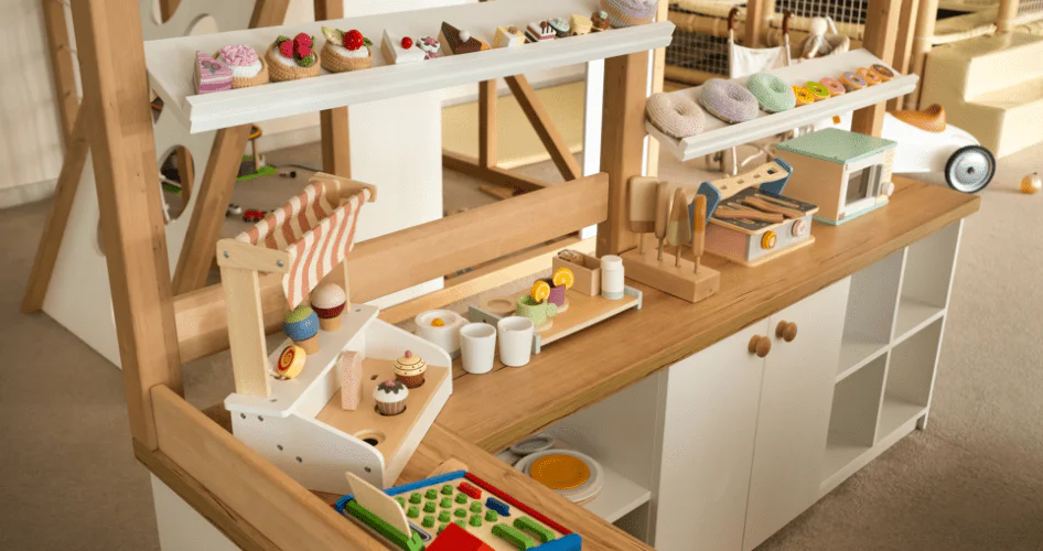 cocina de juguete de madera